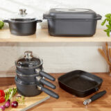 BergHOFF's Double Roasting Pan, Saucepans, Grill Pan, Saucepot