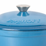 BergHOFF's Neo Cast Iron round stockpot lid close up blue