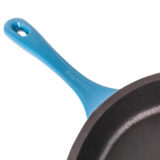 BergHOFF's Neo cast iron grill pan blue handle