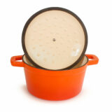 BergHOFF's Neo Cast Iron round stockpot orange lid removed