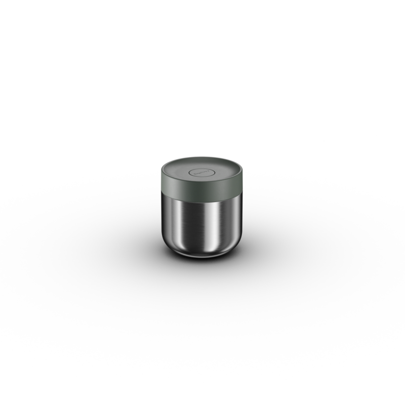 BergHOFF Nommie 0.35L insulated food jar in Steel & Khaki