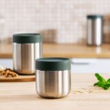 Nommie 0.35L stainless steel food jar with lid