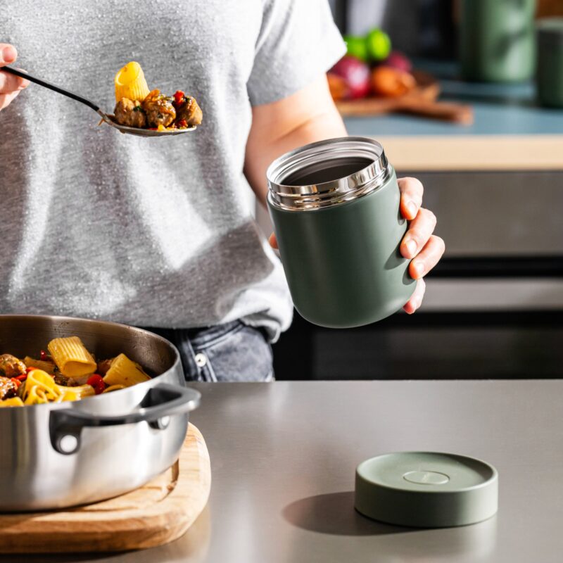 Khaki leakproof insulated lunch jar