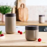 Nommie 0.35L stainless steel food jar with lid