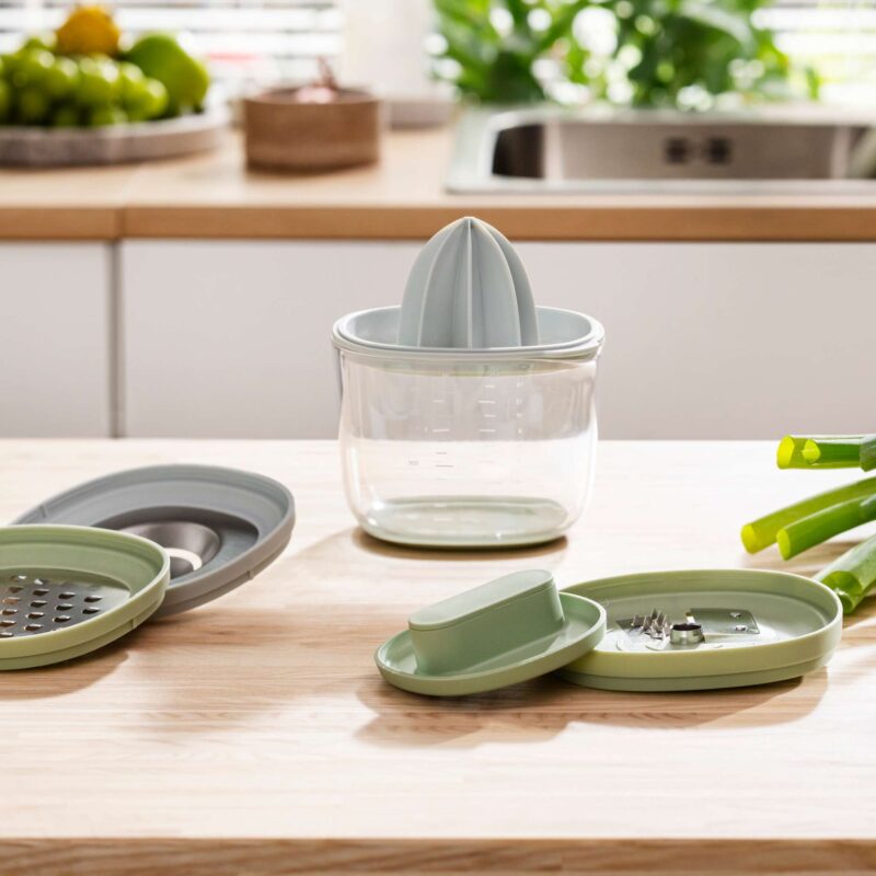 Stackable food preparation tool set