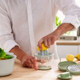 Measuring cup grater spiralizer citrus press set