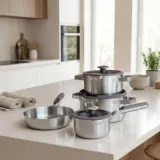 Elements stainless steel saucepan casserole and frying pan set
