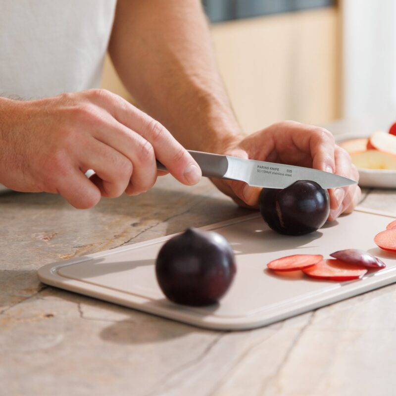 Aubergine paring knife stainless steel blade