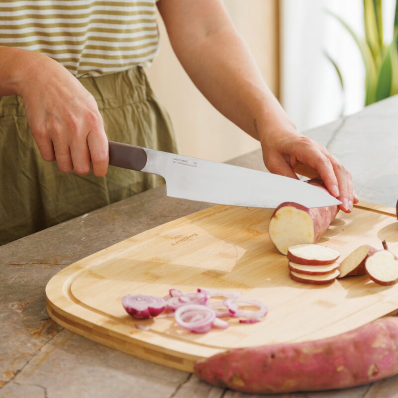 BergHOFF chef's knife in use