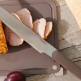 Aubergine carving knife stainless steel blade