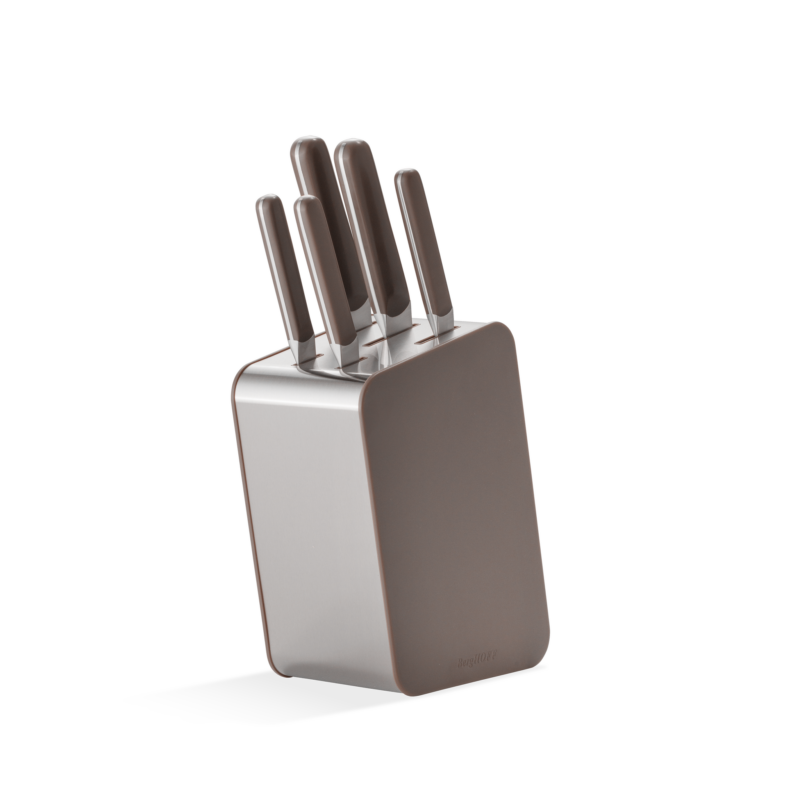 BergHOFF Elements 6-piece knife block set Aubergine