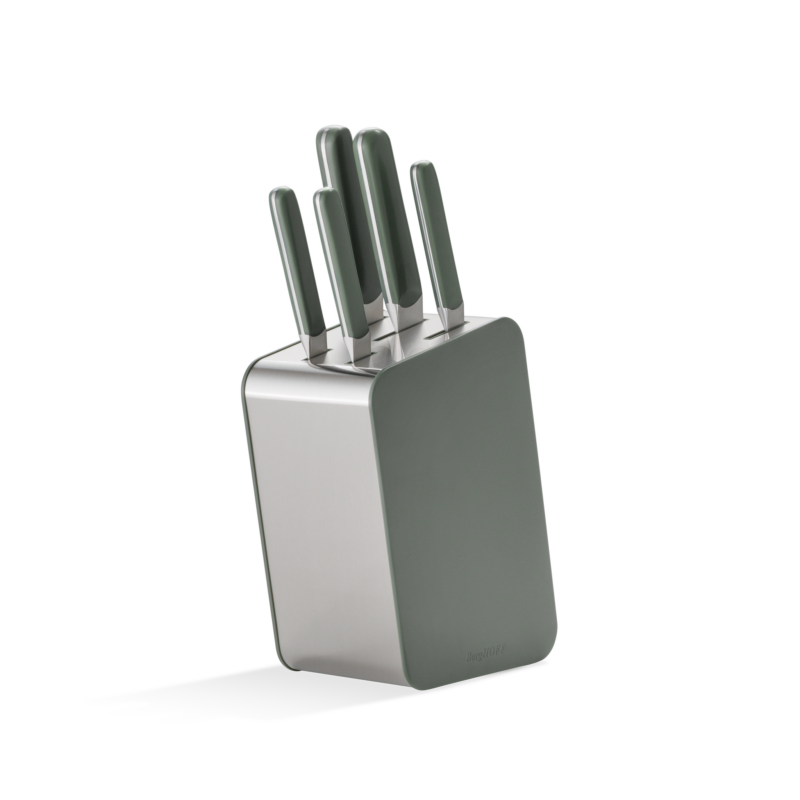 BergHOFF Elements 6-piece knife block set Khaki