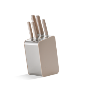 BergHOFF Elements 6-piece knife block set Sand