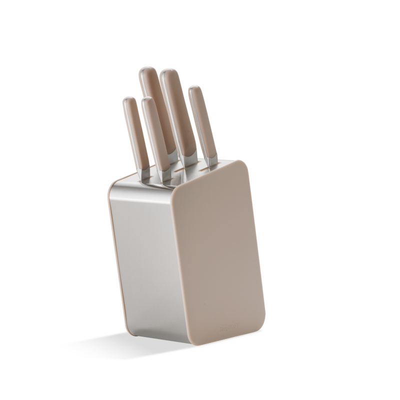 BergHOFF Elements 6-piece knife block set Sand