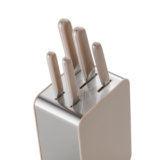 Sand knife block set on worktop